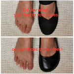 szűk modern cipő és széles barefoot cipő összehasonlítása