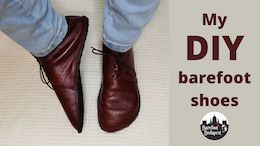 házilag készített barefoot cipő