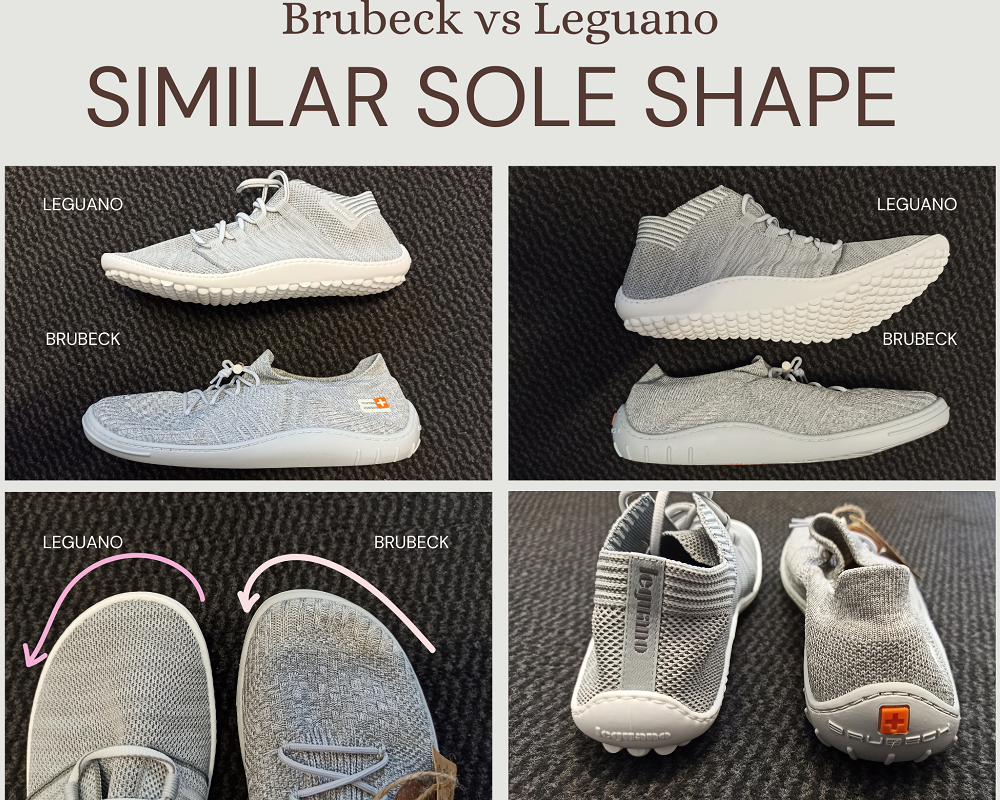 Brubeck barefoot cipőteszt talpforma összehasonlítás Leguano