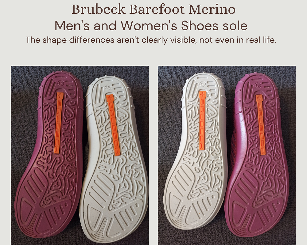 Brubeck barefoot cipőteszt férfi női talpforma összehasonlítás